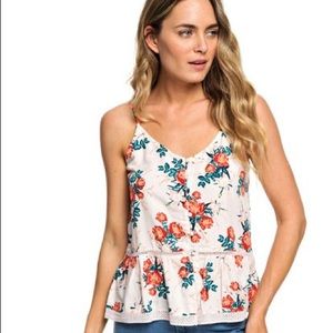 💕Roxy💕Floral Tank Top Women’s Cami Shirt